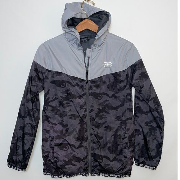 Ecko‎ Unltd Youth Rain Jacket - Size 14 - Camo Pattern - Picture 1 of 10